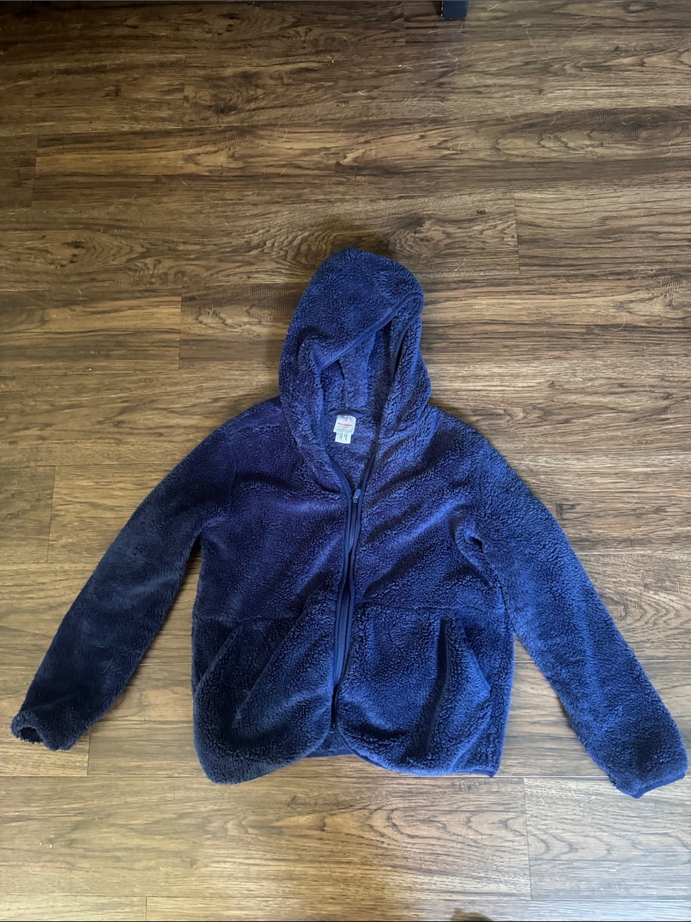 Hanna Andersson Navy Plush Hooded Jacket